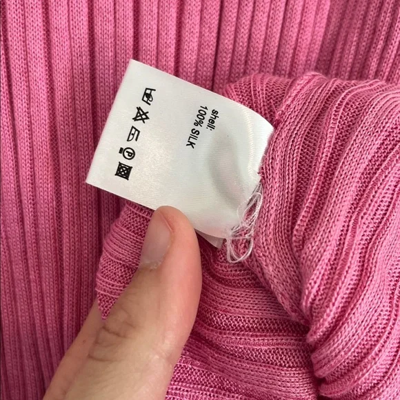 Petar Petrov Silk Ribbed Tank Top Pink - Picture 9 of 9